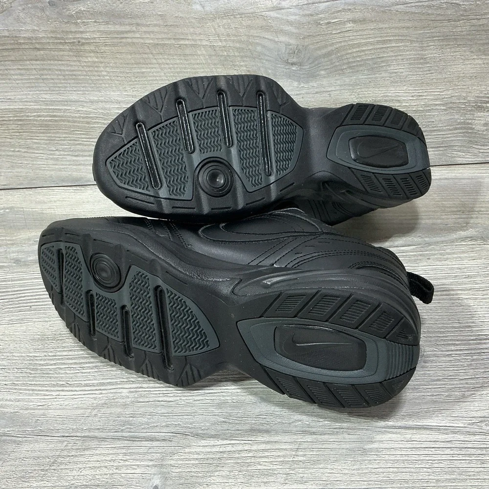 Nike Air Monarch IV Shoes Men's Size 11.5 4E Black Leather Cross Trainer Walking